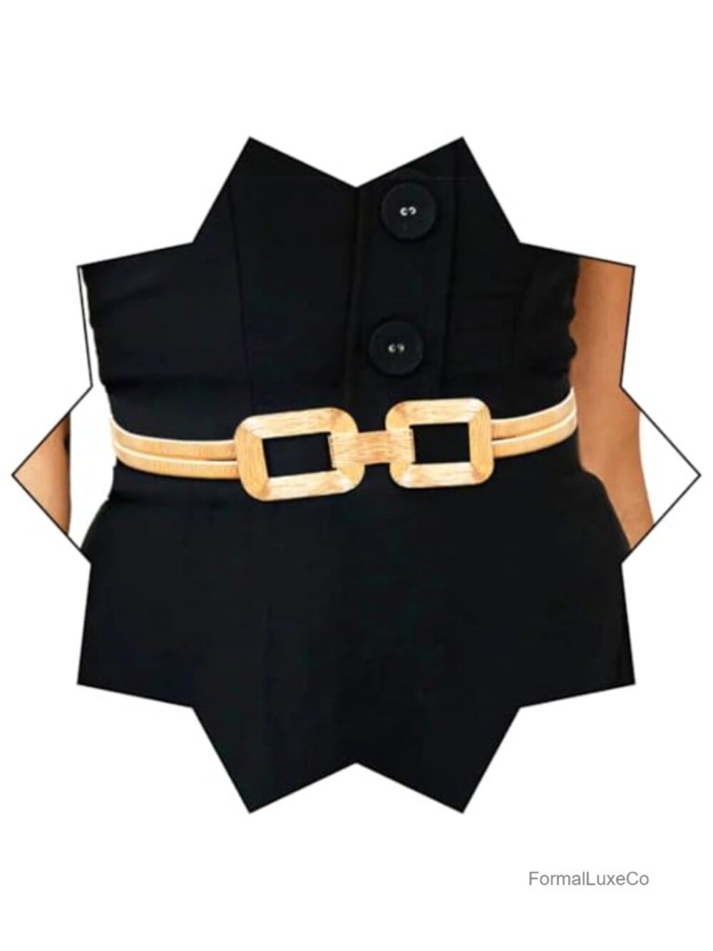 Stretch Elastic Metallic Waist Belt for Women Dress, Fashionable Thin Belt